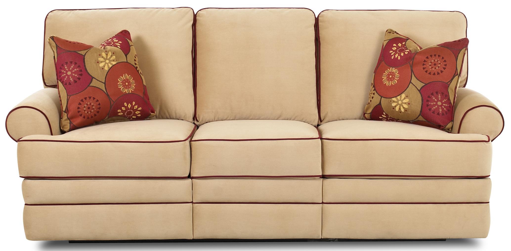 Klaussner Belleview Transitional DualReclining Sofa Johnny Janosik